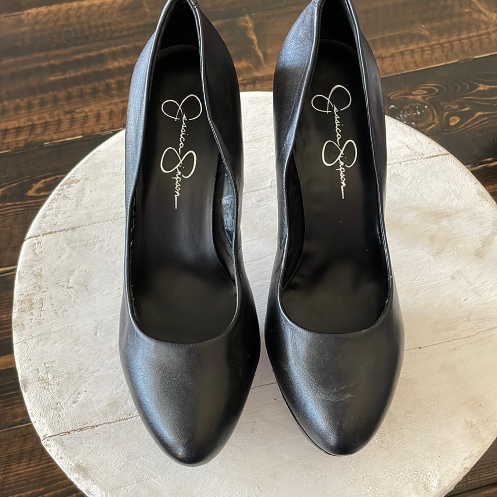 Jessica Simpson Black Platform Heels Size 8